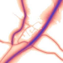 Daytime road noise heatmap for YO7 3QF
