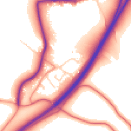 Daytime road noise heatmap for YO7 3QY