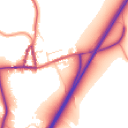 Daytime road noise heatmap for YO7 3RH