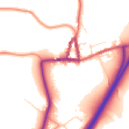 Daytime road noise heatmap for YO7 3RN