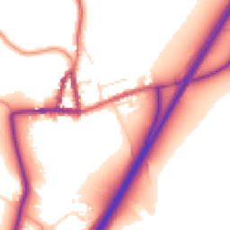 Daytime road noise heatmap for YO7 3RP
