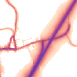 Daytime road noise heatmap for YO7 3RR