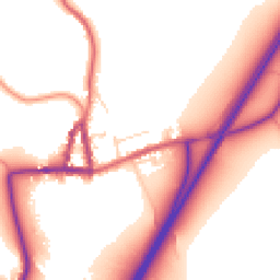 Daytime road noise heatmap for YO7 3RS