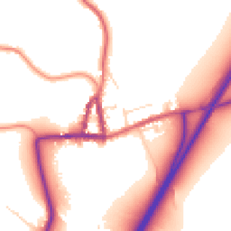 Daytime road noise heatmap for YO7 3RT