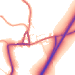 Daytime road noise heatmap for YO7 3RY