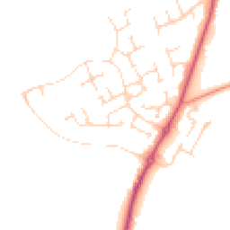 Daytime road noise heatmap for YO7 3SH