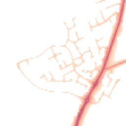 Daytime road noise heatmap for YO7 3SP