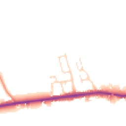 Daytime road noise heatmap for YO7 4LN