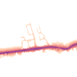 Daytime road noise heatmap for YO7 4LP