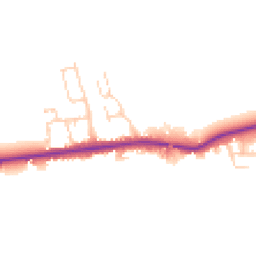 Daytime road noise heatmap for YO7 4LU