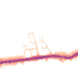 Daytime road noise heatmap for YO7 4LW
