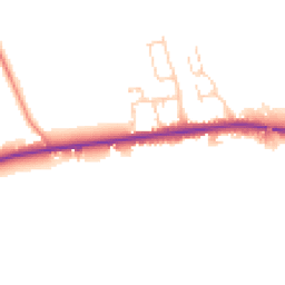 Daytime road noise heatmap for YO7 4NG