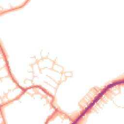 Daytime road noise heatmap for YO8 3AH