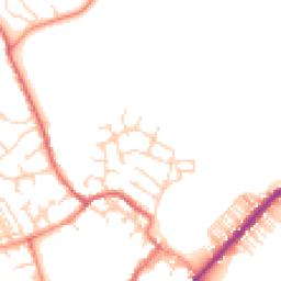 Daytime road noise heatmap for YO8 3AJ