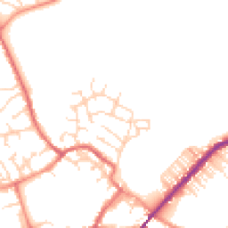 Daytime road noise heatmap for YO8 3AN