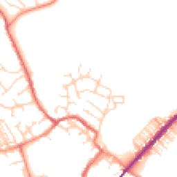 Daytime road noise heatmap for YO8 3AP