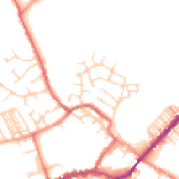 Daytime road noise heatmap for YO8 3AQ