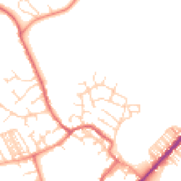 Daytime road noise heatmap for YO8 3AW