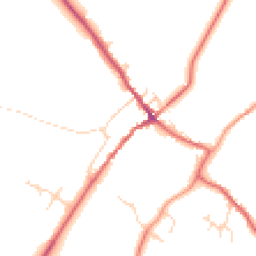 Daytime road noise heatmap for YO8 3BE
