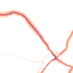 Daytime road noise heatmap for YO8 3BF