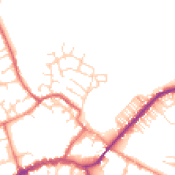 Daytime road noise heatmap for YO8 3EL