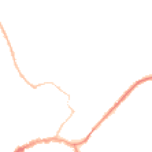 Night-time road noise heatmap for YO8 3EL