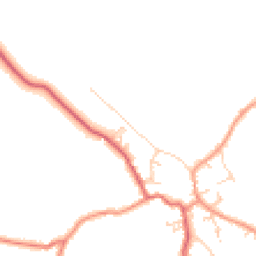 Daytime road noise heatmap for YO8 3FR