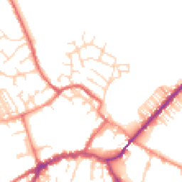 Daytime road noise heatmap for YO8 3GD