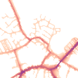 Daytime road noise heatmap for YO8 3JT