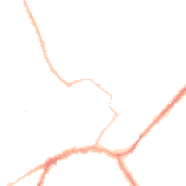 Night-time road noise heatmap for YO8 3JZ