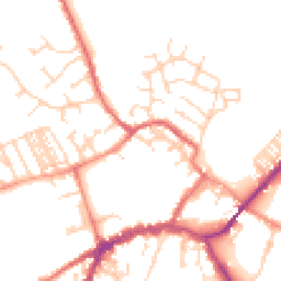 Daytime road noise heatmap for YO8 3LD