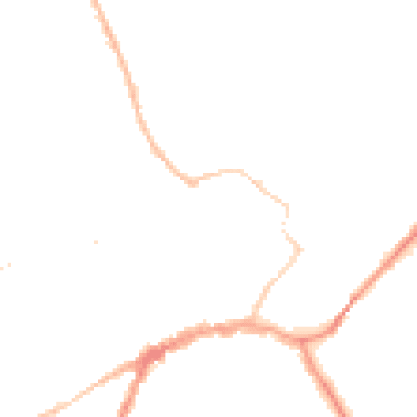Night-time road noise heatmap for YO8 3LF