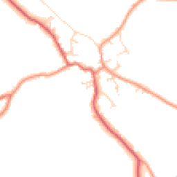 Daytime road noise heatmap for YO8 3RU