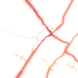 Daytime road noise heatmap for YO8 3SA