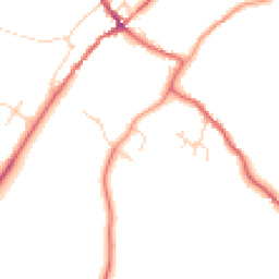 Daytime road noise heatmap for YO8 3SB