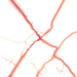 Daytime road noise heatmap for YO8 3SR