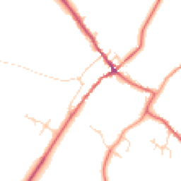 Daytime road noise heatmap for YO8 3SS