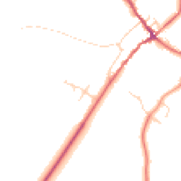 Daytime road noise heatmap for YO8 3SU