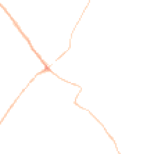 Night-time road noise heatmap for YO8 3SW