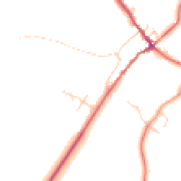 Daytime road noise heatmap for YO8 3SX