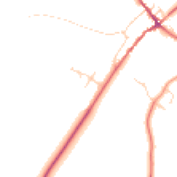 Daytime road noise heatmap for YO8 3SY