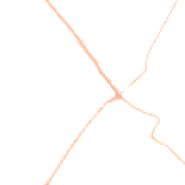 Night-time road noise heatmap for YO8 3TB