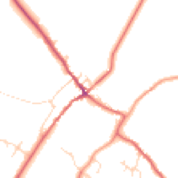 Daytime road noise heatmap for YO8 3TH