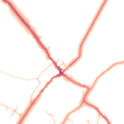 Daytime road noise heatmap for YO8 3TL