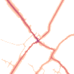 Daytime road noise heatmap for YO8 3TQ