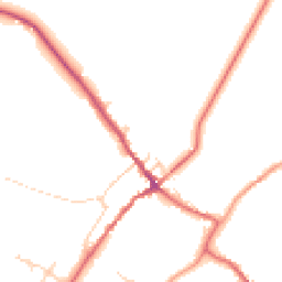 Daytime road noise heatmap for YO8 3TW