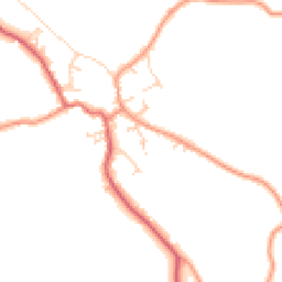 Daytime road noise heatmap for YO8 3UQ