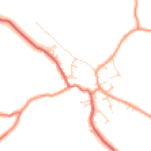 Daytime road noise heatmap for YO8 3US