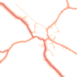 Daytime road noise heatmap for YO8 3UU