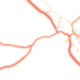 Daytime road noise heatmap for YO8 3UZ